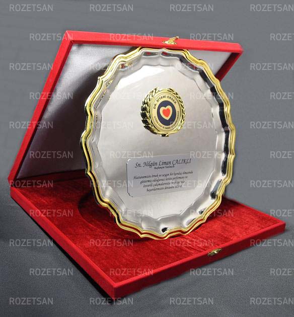 Gümüş Tabak Plaket M3R