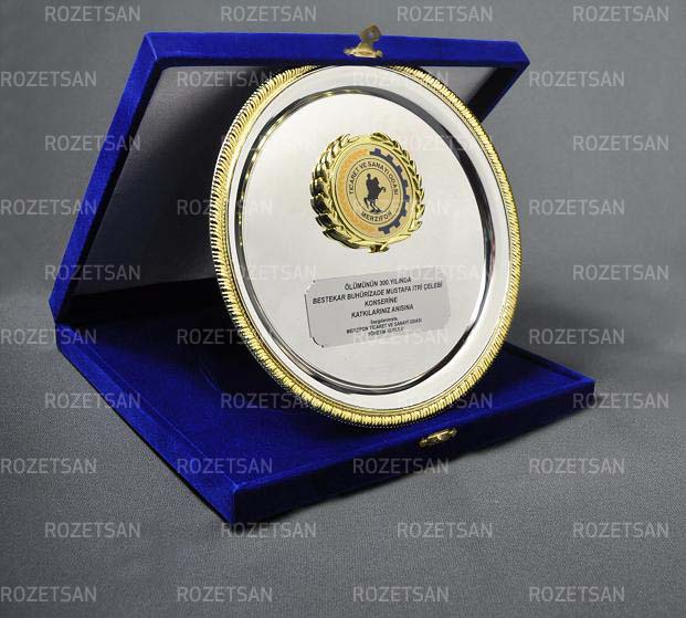 Gümüş Tabak Plaket M6R